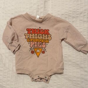 Thick Thighs & Pumpkin Pies Baby Thanksgiving Fall Onesie